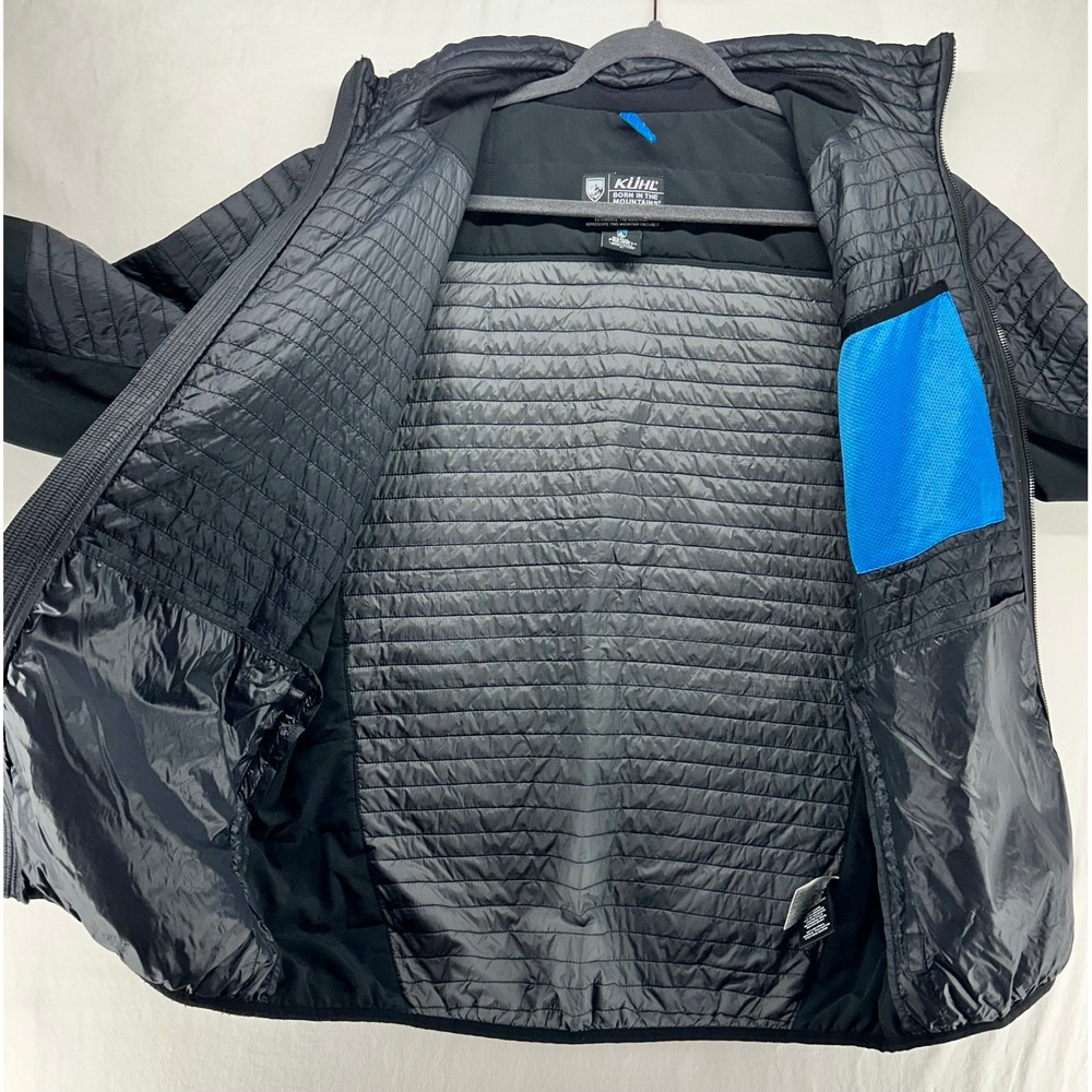Kuhl Projekt Mens Large Black Quilted Hybrid Insulated Full Zip Jacket Pockets - Picture 3 of 8